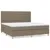 Produktbild 2 för Ramsäng med madrass taupe 200x200 cm tyg