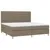 Produktbild 3 för Ramsäng med madrass taupe 200x200 cm tyg