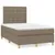 Produktbild 2 för Ramsäng med madrass taupe 120x200 cm tyg