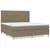 Produktbild 2 för Ramsäng med madrass taupe 160x200 cm tyg