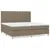 Produktbild 2 för Ramsäng med madrass taupe 200x200 cm tyg