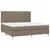 Produktbild 3 för Ramsäng med madrass taupe 200x200 cm tyg