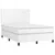 Produktbild 3 för Ramsäng med madrass vit 140x190 cm konstläder