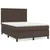 Produktbild 2 för Ramsäng med madrass brun 140x190 cm konstläder
