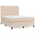 Produktbild 2 för Ramsäng med bäddmadrass cappuccino 140x190 cm konstläder