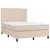 Produktbild 3 för Ramsäng med bäddmadrass cappuccino 140x190 cm konstläder