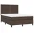 Produktbild 3 för Ramsäng med madrass brun 140x190 cm konstläder