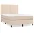 Produktbild 2 för Ramsäng med bäddmadrass cappuccino 140x190 cm konstläder