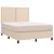 Produktbild 3 för Ramsäng med bäddmadrass cappuccino 140x190 cm konstläder