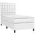 Produktbild 3 för Ramsäng med madrass vit 90x190 cm konstläder