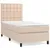 Produktbild 2 för Ramsäng med bäddmadrass cappuccino 90x190 cm konstläder
