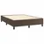 Produktbild 4 för Ramsäng med madrass brun 140x190 cm konstläder