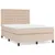 Produktbild 2 för Ramsäng med bäddmadrass cappuccino 140x190 cm konstläder