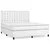 Produktbild 2 för Ramsäng med madrass vit 160x200 cm konstläder