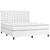 Produktbild 3 för Ramsäng med madrass vit 180x200 cm konstläder