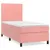 Produktbild 2 för Ramsäng med madrass rosa 90x190 cm sammet