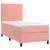 Produktbild 3 för Ramsäng med madrass rosa 90x190 cm sammet