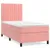 Produktbild 2 för Ramsäng med madrass rosa 90x190 cm sammet