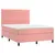 Produktbild 3 för Ramsäng med madrass rosa 140x190 cm sammet