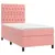 Produktbild 3 för Ramsäng med madrass rosa 90x190 cm sammet