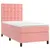 Produktbild 3 för Ramsäng med madrass rosa 90x190 cm sammet