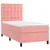 Produktbild 3 för Ramsäng med madrass rosa 90x200 cm sammet