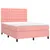 Produktbild 3 för Ramsäng med madrass rosa 140x190 cm sammet