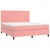 Produktbild 3 för Ramsäng med madrass rosa 180x200 cm sammet