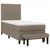Produktbild 3 för Ramsäng med madrass taupe 90x190 cm tyg