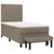 Produktbild 3 för Ramsäng med madrass taupe 100x200 cm tyg