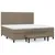 Produktbild 2 för Ramsäng med madrass taupe 200x200 cm tyg