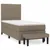Produktbild 2 för Ramsäng med madrass taupe 90x190 cm tyg