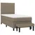Produktbild 3 för Ramsäng med madrass taupe 90x200 cm tyg