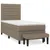 Produktbild 2 för Ramsäng med madrass taupe 90x190 cm tyg