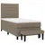 Produktbild 3 för Ramsäng med madrass taupe 90x190 cm tyg