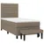 Produktbild 3 för Ramsäng med madrass taupe 90x200 cm tyg