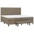 Produktbild 3 för Ramsäng med madrass taupe 200x200 cm tyg