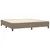 Produktbild 4 för Ramsäng med madrass taupe 200x200 cm tyg