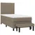 Produktbild 3 för Ramsäng med madrass taupe 80x200 cm tyg