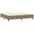 Produktbild 4 för Ramsäng med madrass taupe 200x200 cm tyg