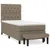 Produktbild 2 för Ramsäng med madrass taupe 80x200 cm tyg