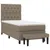 Produktbild 3 för Ramsäng med madrass taupe 80x200 cm tyg