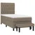 Produktbild 3 för Ramsäng med madrass taupe 90x200 cm tyg