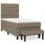 Produktbild 2 för Ramsäng med madrass taupe 100x200 cm tyg