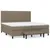 Produktbild 2 för Ramsäng med madrass taupe 200x200 cm tyg