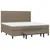 Produktbild 3 för Ramsäng med madrass taupe 200x200 cm tyg