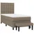 Produktbild 3 för Ramsäng med madrass taupe 80x200 cm tyg