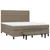 Produktbild 3 för Ramsäng med madrass taupe 180x200 cm tyg