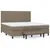 Produktbild 2 för Ramsäng med madrass taupe 200x200 cm tyg