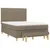Produktbild 3 för Ramsäng med madrass taupe 140x190 cm tyg